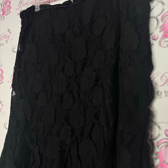 Skirt lace fairy bottom asymmetrical hem frilly Lacie black gothic goth punk y2k - Picture 3 of 7